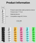 Spiral Silicone Cable Wire Protector (4 Pcs)