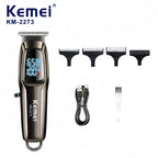 Kemei Professional Smart Display Rechargeable Trimmer