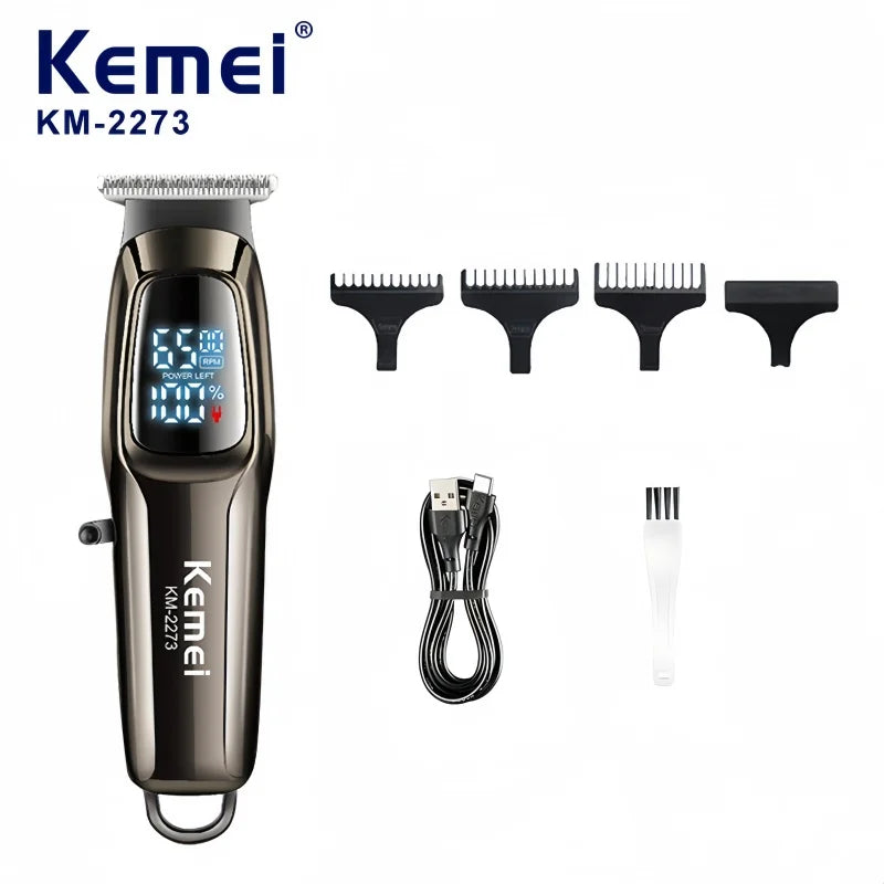 Kemei Professional Smart Display Rechargeable Trimmer
