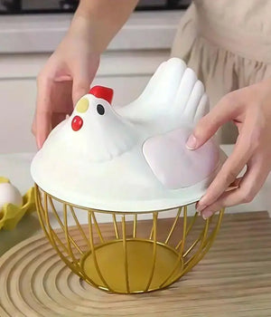 Cute Hen Shape Egg Storage Basket