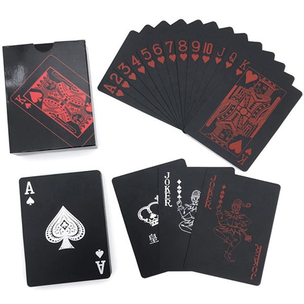 Waterproof Black Playing Card