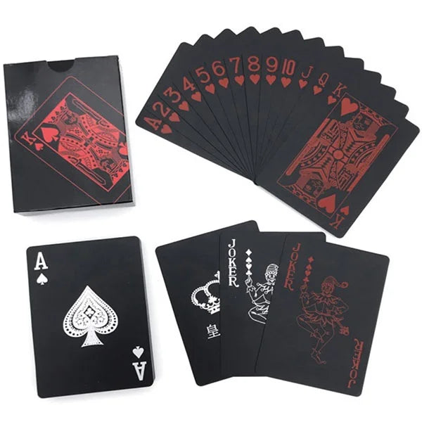Waterproof Black Playing Card
