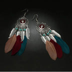 Women's Fashionable Long Feather Earring