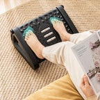 Ergonomic Footrest Stool With Massage Rollers