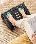 Ergonomic Footrest Stool With Massage Rollers