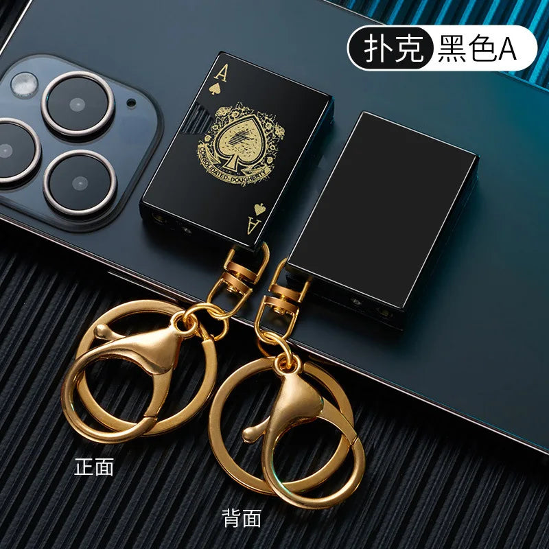 Mini Metal Inflatable Keychain Lighter