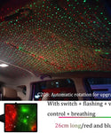Auto Rotation Colorful Car Interior Galaxy Light