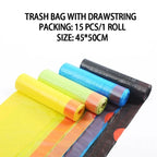 High Quality Kitchen Garbage Bags With Handle (5 Rolls)