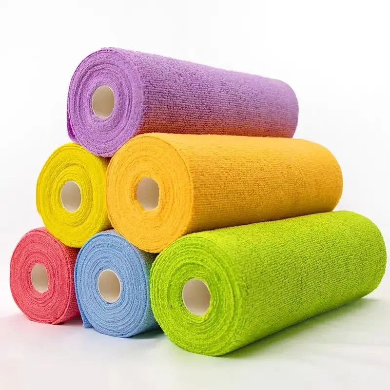 Microfiber Reusable Cleaning Towel Roll