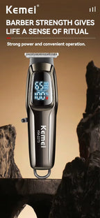 Kemei Professional Smart Display Rechargeable Trimmer