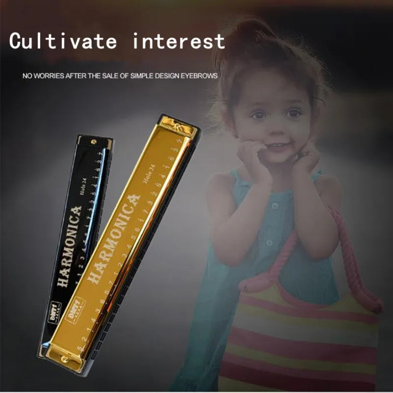 24 & 10 Holes Metal Harmonica Mouth Organ