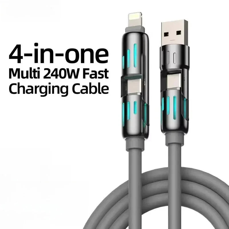 4-in-1 PD USB 240W Fast Charging Cable
