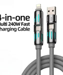 4-in-1 PD USB 240W Fast Charging Cable
