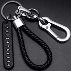 Smart Leather Rope Key Ring With Phone Number