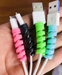 Spiral Silicone Cable Wire Protector (4 Pcs)