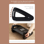 Ergonomic Footrest Stool With Massage Rollers