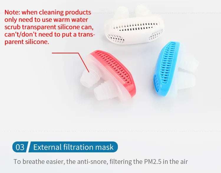 2-In-1 Anti Snoring Nose Clip