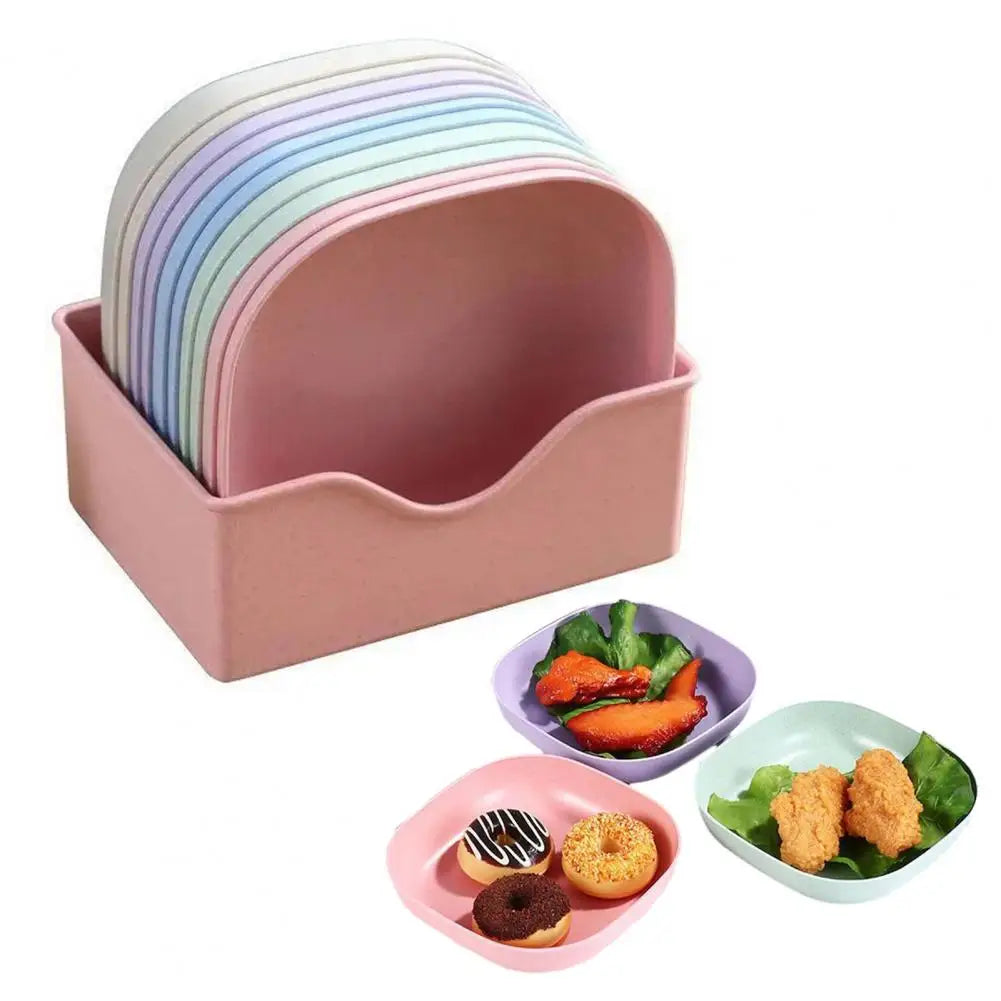 10 Pcs Multi-Usable Dining Bone Plate Set