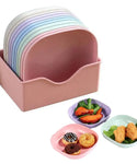 10 Pcs Multi-Usable Dining Bone Plate Set