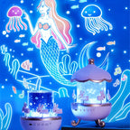 Creative Rechargeable Rotating Night Light Projector