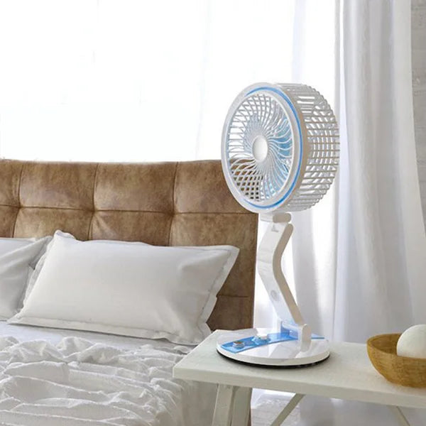 Rechargeable Folding Fan With Lamp