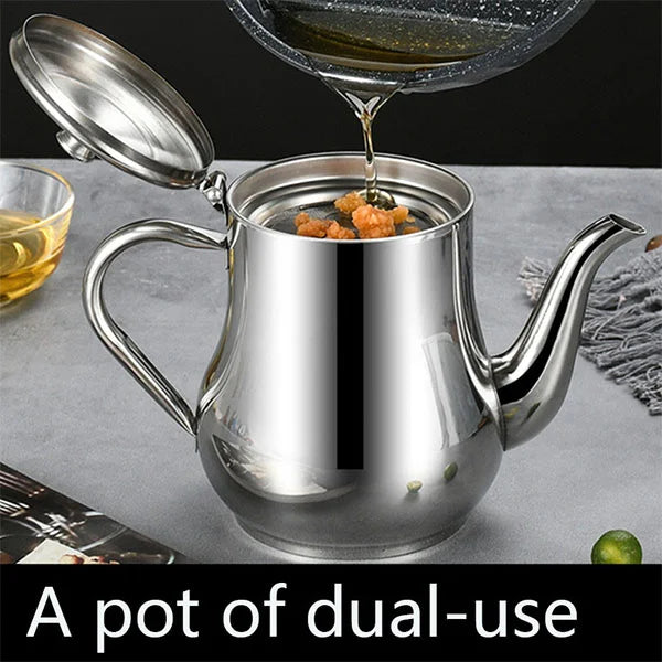 Stainless Steel Tea & Oil Strainer Pot
