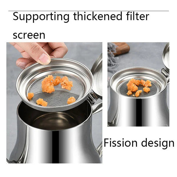 Stainless Steel Tea & Oil Strainer Pot