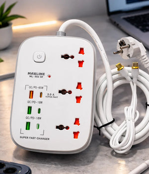 MAXLINE 65W PD & 18W QC Super Fast Charging Multiplug
