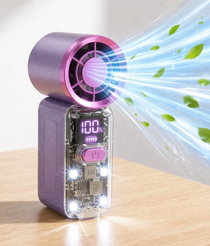 Mini Rechargeable Super Turbo Fan With Powerful Torch