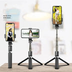 Wireless Foldable Selfie Stick & Tripod With Light