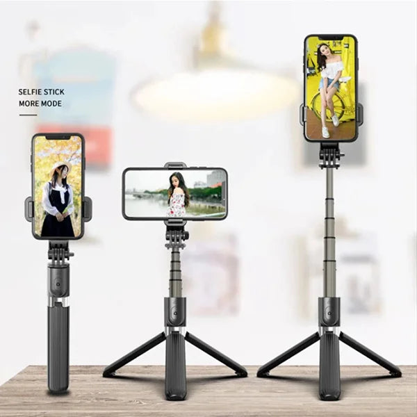 Wireless Foldable Selfie Stick & Tripod With Light