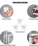 Punch Free Screw Adhesive Wall hooks (Set Of 10)