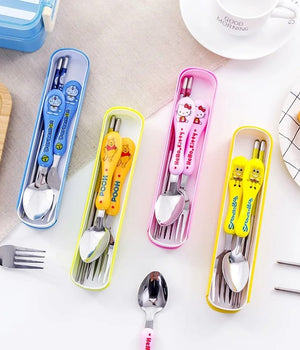 Portable Stainless Steel Kids Cutlery Set (3 In 1)