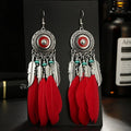 Women's Fashionable Long Feather Earring