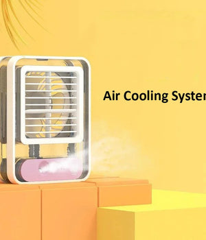 Portable Mini Air Conditioning Night Light Fan