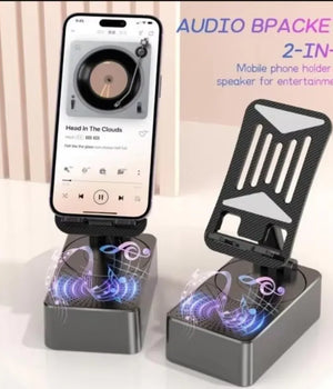 Rotatable Mobile Stand With Bluetooth Speaker