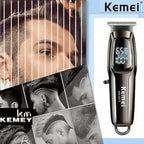 Kemei Professional Smart Display Rechargeable Trimmer