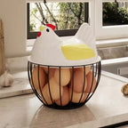 Cute Hen Shape Egg Storage Basket