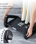 Ergonomic Footrest Stool With Massage Rollers