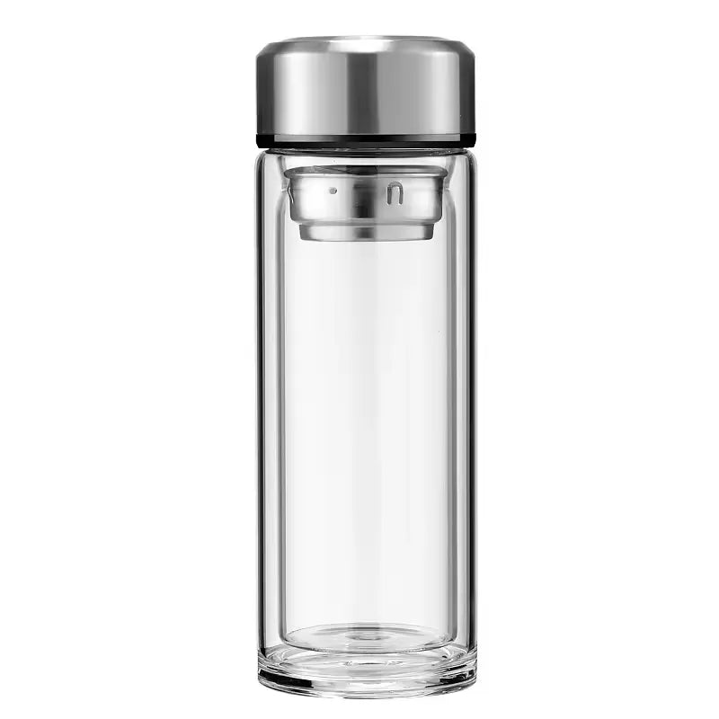 Leakproof Portable High-Grade Glass Water Bottle (500 ML)