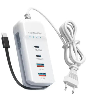60W 4 Ports USB C Type Fast Charging Adapter