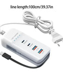 60W 4 Ports USB C Type Fast Charging Adapter