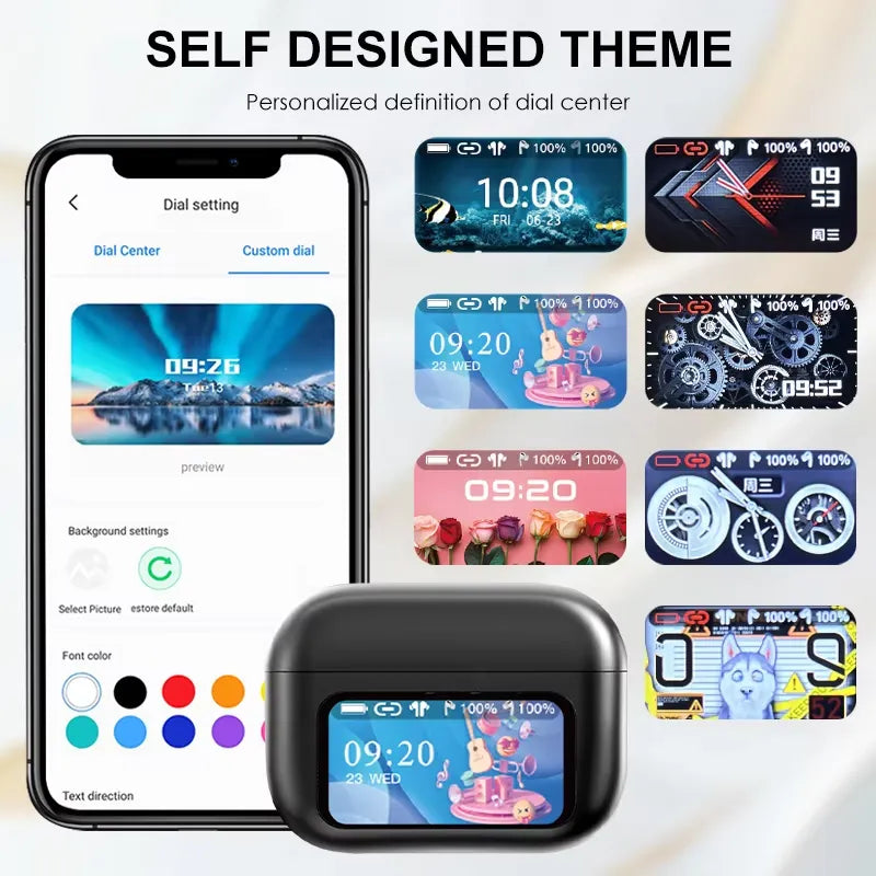 A9 Pro App Supported ANC/ENC Touch Display Wireless Earbuds