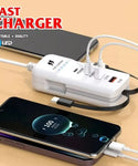 60W 4 Ports USB C Type Fast Charging Adapter