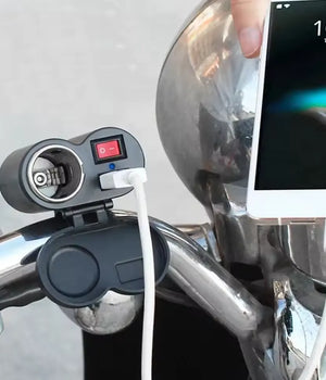 Motorcycle USB Waterproof Charger With Lighter