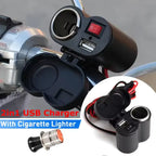 Motorcycle USB Waterproof Charger With Lighter