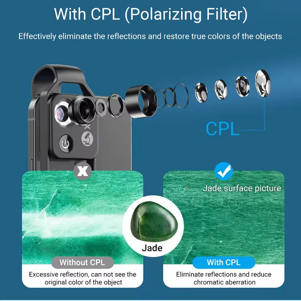 200X Microscope Universal Lens For Phone Camera