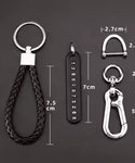 Smart Leather Rope Key Ring With Phone Number