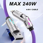 4-in-1 PD USB 240W Fast Charging Cable
