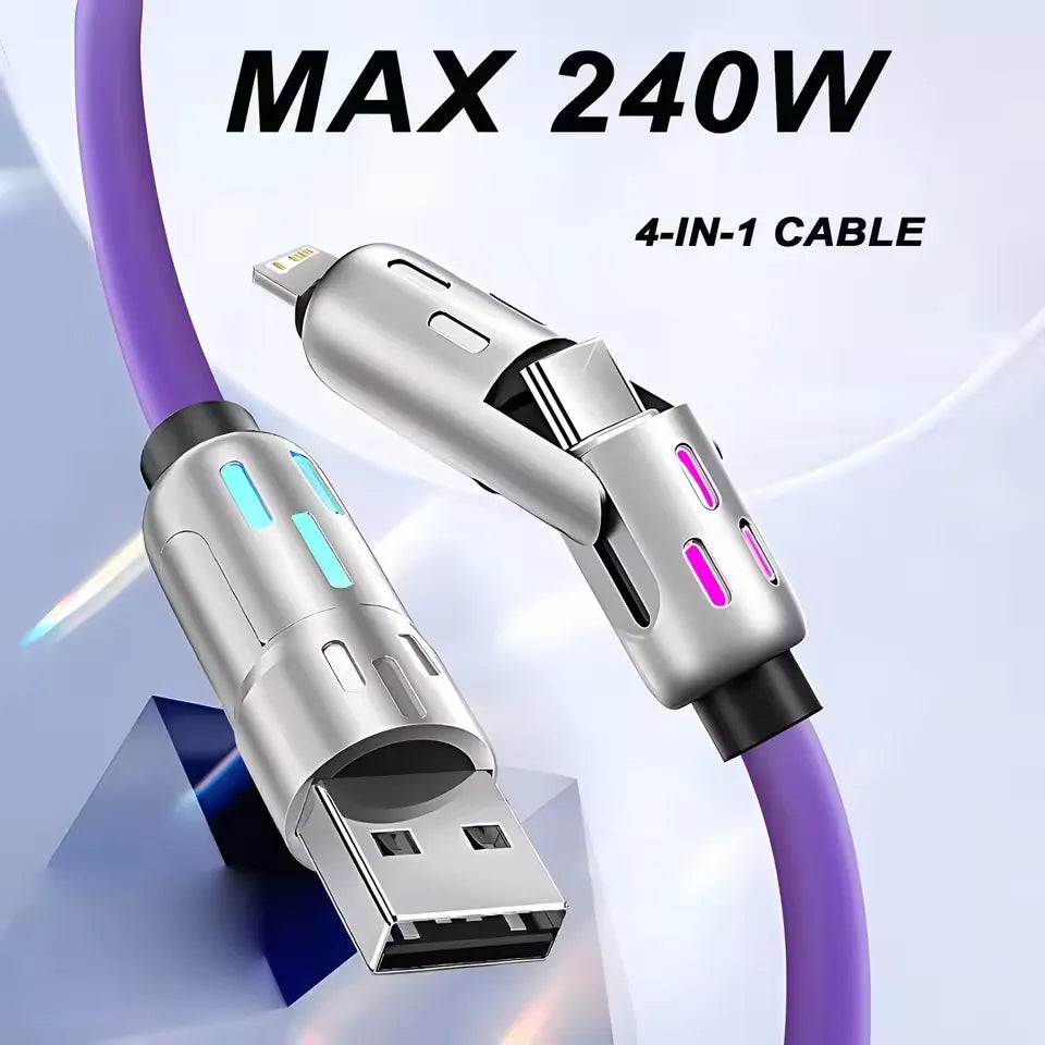 4-in-1 PD USB 240W Fast Charging Cable